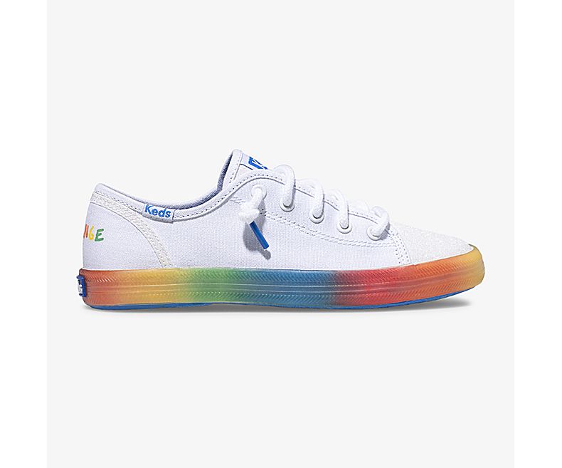 Keds Kids White Multicolor Sneakers - Keds Pwr Grl Kickstart 824IHOQKG